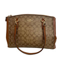 COACH Signature Christie Carryall Tote Shoulder Bag in Brown/ Tan