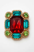Chanel Vintage 1995P Baroque Gripoix Rhinestone Brooch