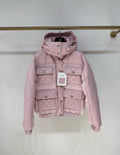 Chanel 22N coco neige ski series pink leather down jacket