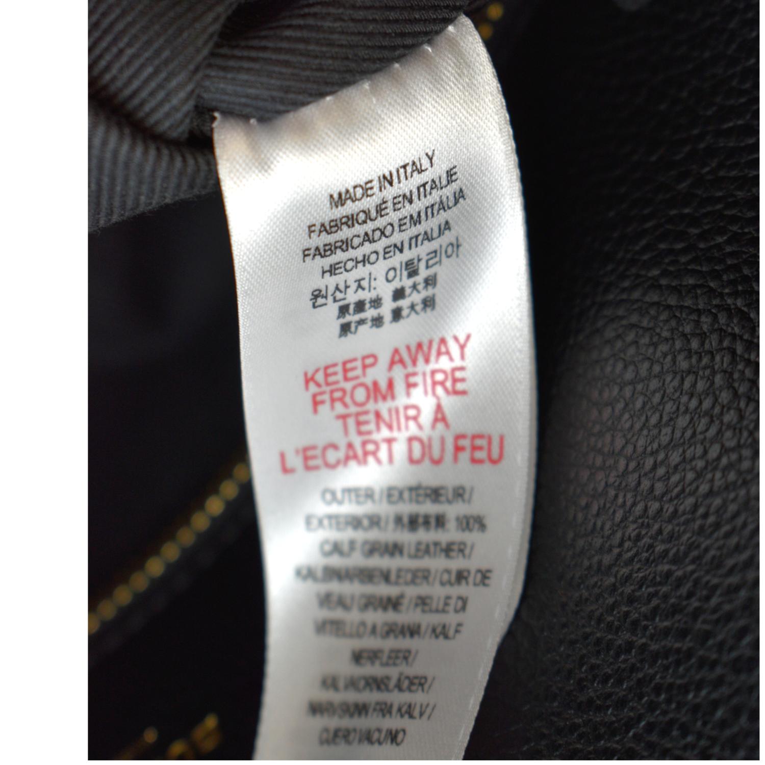 BURBERRY Title Leather Tote Bag Black