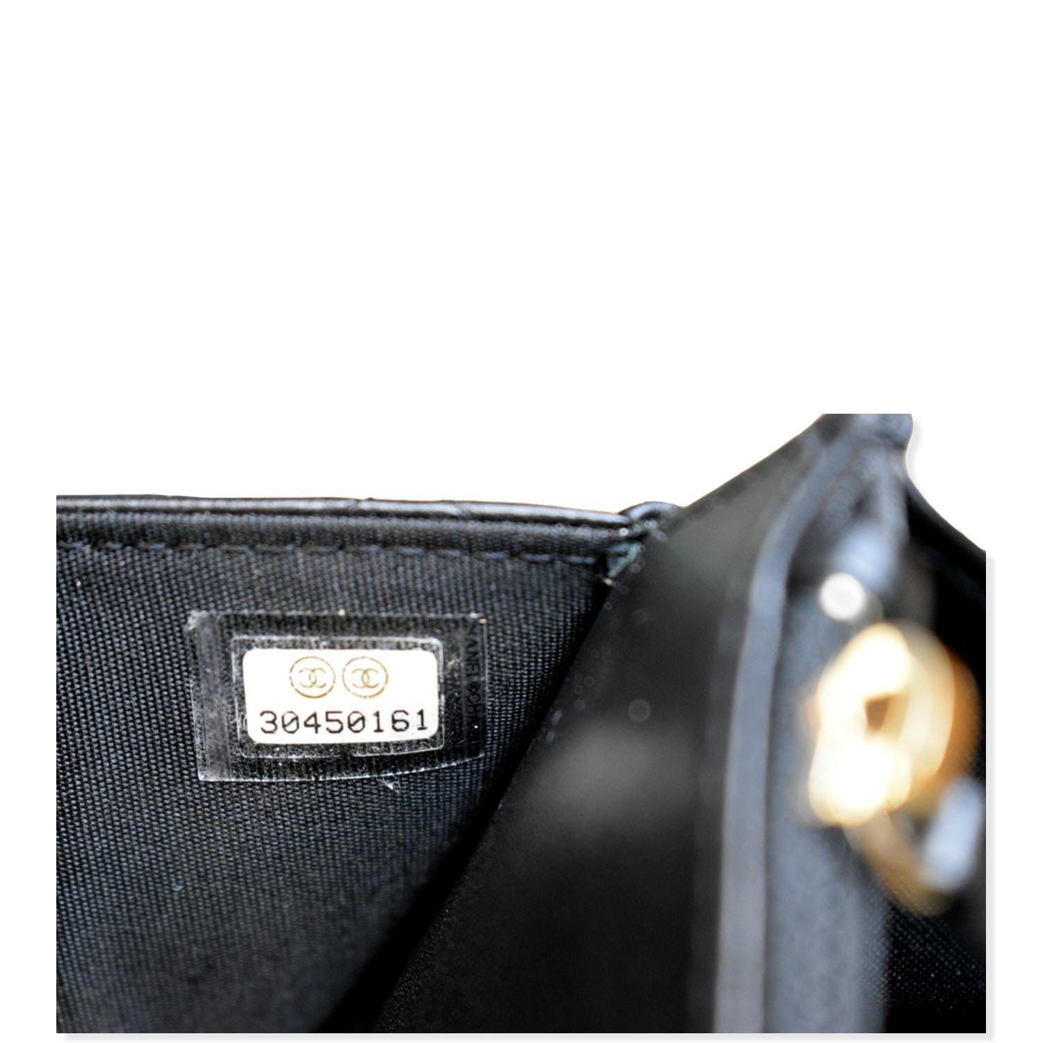CHANEL Trendy CC Lambskin Leather Wallet On Chain Crossbody Bag Black