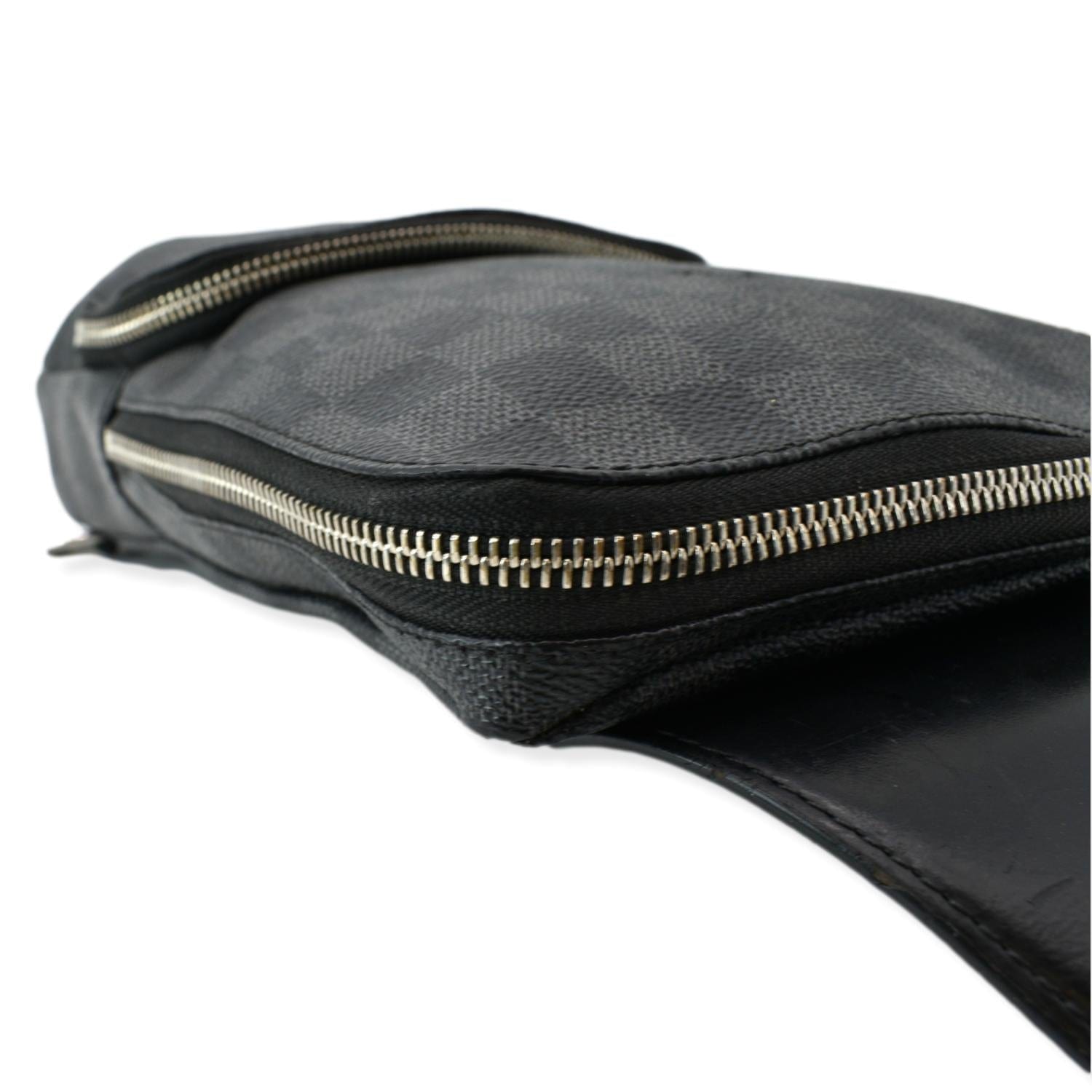 LOUIS VUITTON Avenue Sling Damier Graphite Backpack Bag Black