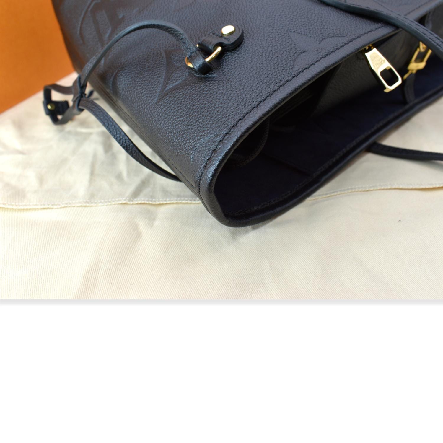 LOUIS VUITTON  Neverfull MM Monogram Empreinte Tote Bag Black