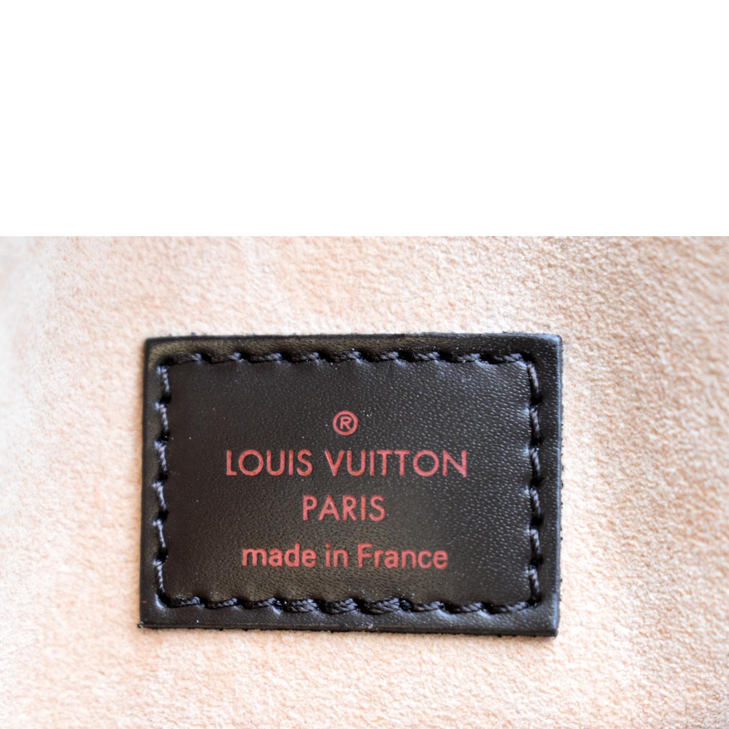 LOUIS VUITTON Kensington Damier Ebene Tote Bag Brown