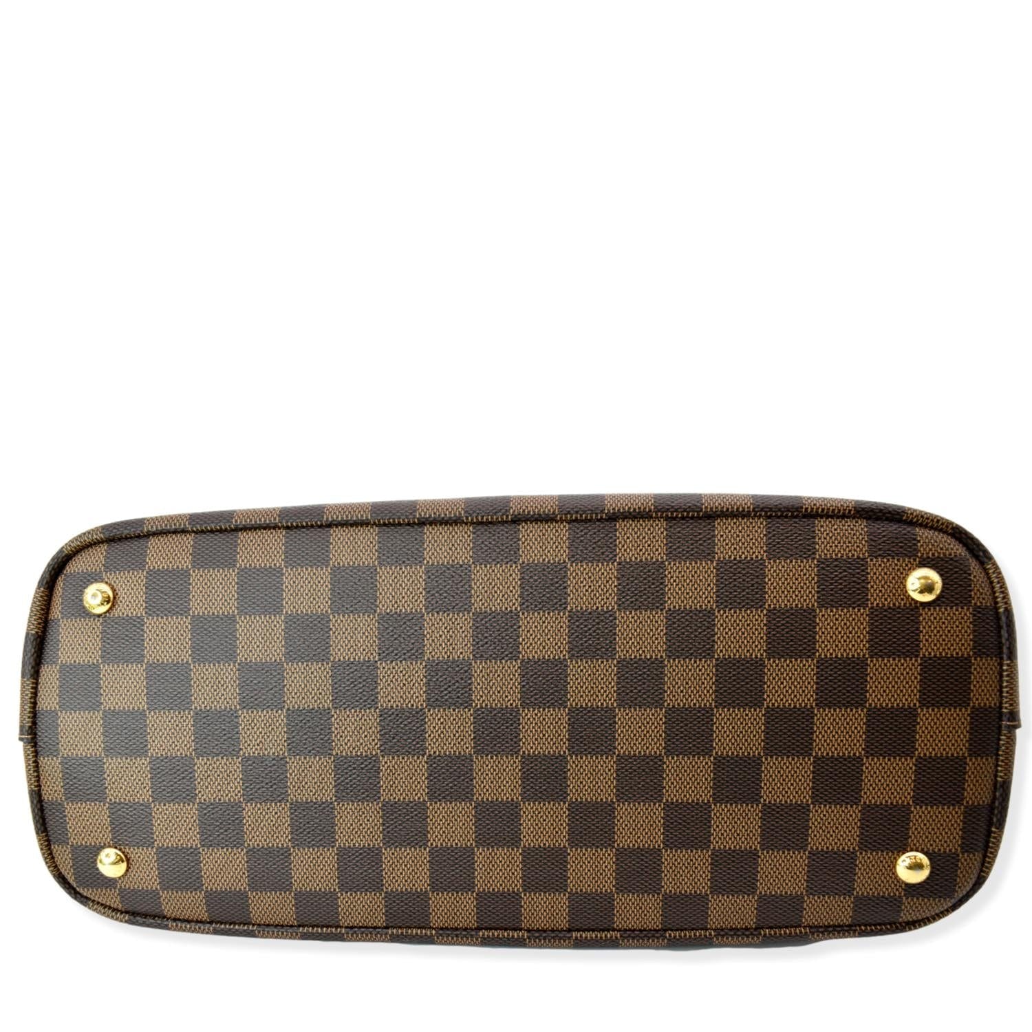 LOUIS VUITTON Kensington Damier Ebene Tote Bag Brown