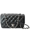 Chanel Classic Rectangle Flap Mini Lambskin Leather Crossbody Bag Black - Hot Deals