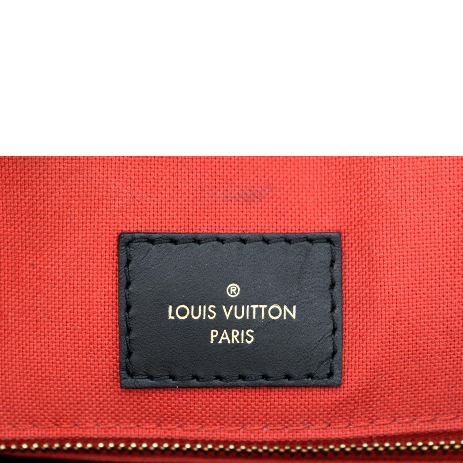 LOUIS VUITTON Onthego MM Giant Monogram Canvas Tote Shoulder Bag Brown