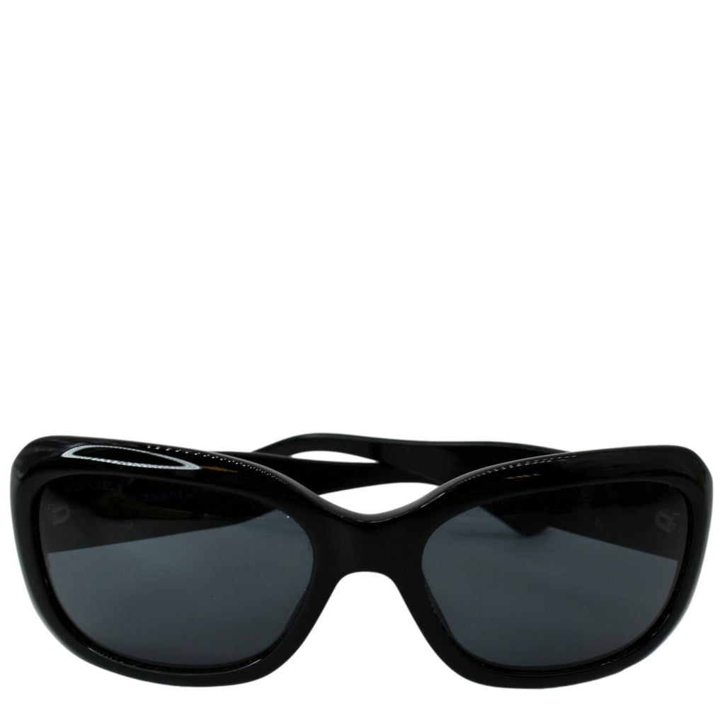 CHANEL 5102 C.501/87 CC Logo Black Sunglasses Dark Gray Lens