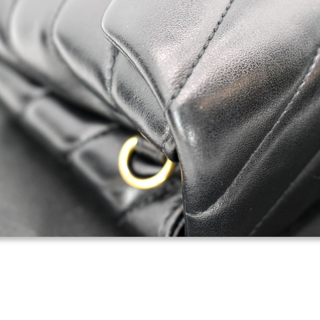 YVES SAINT LAURENT Small Loulou Matelasse Leather Shoulder Bag Black