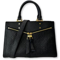 LOUIS VUITTON Sully PM Monogram Empreinte Leather Shoulder Bag Black