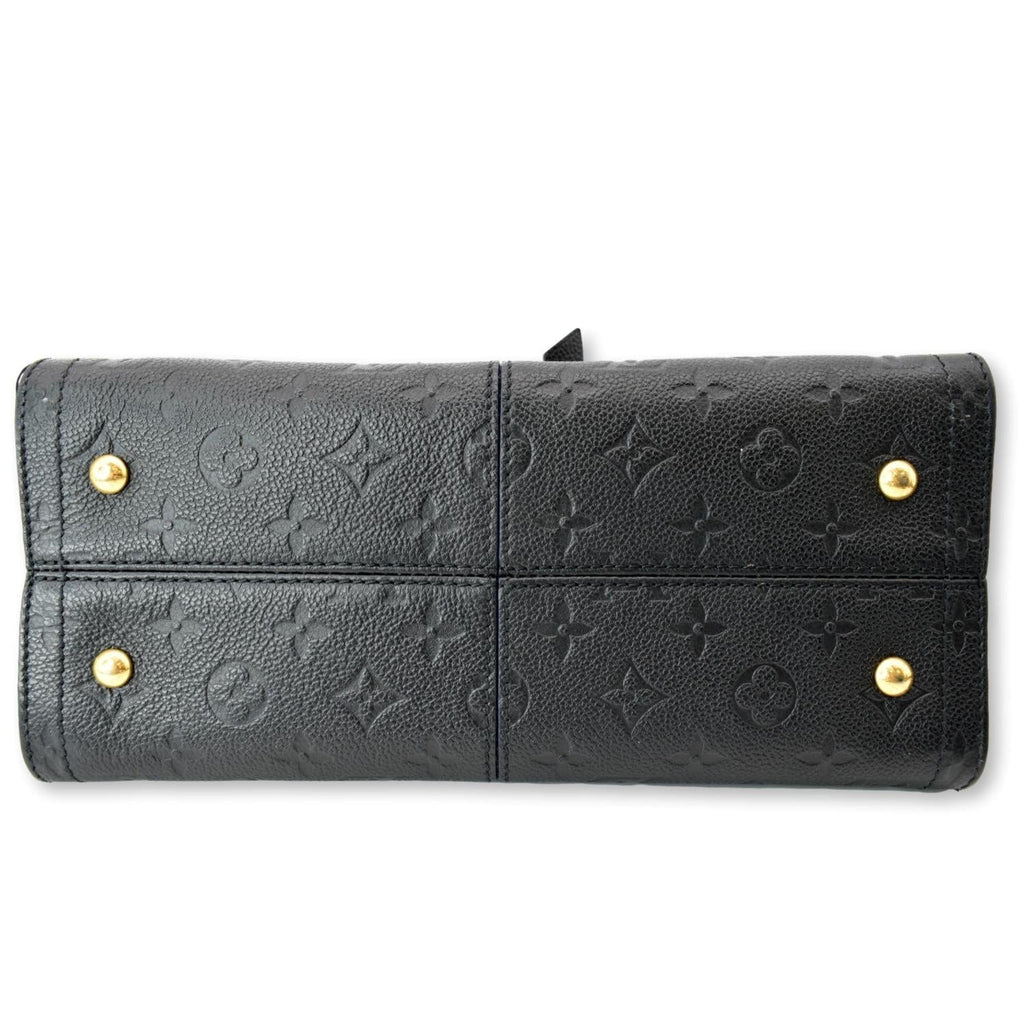 LOUIS VUITTON Sully PM Monogram Empreinte Leather Shoulder Bag Black