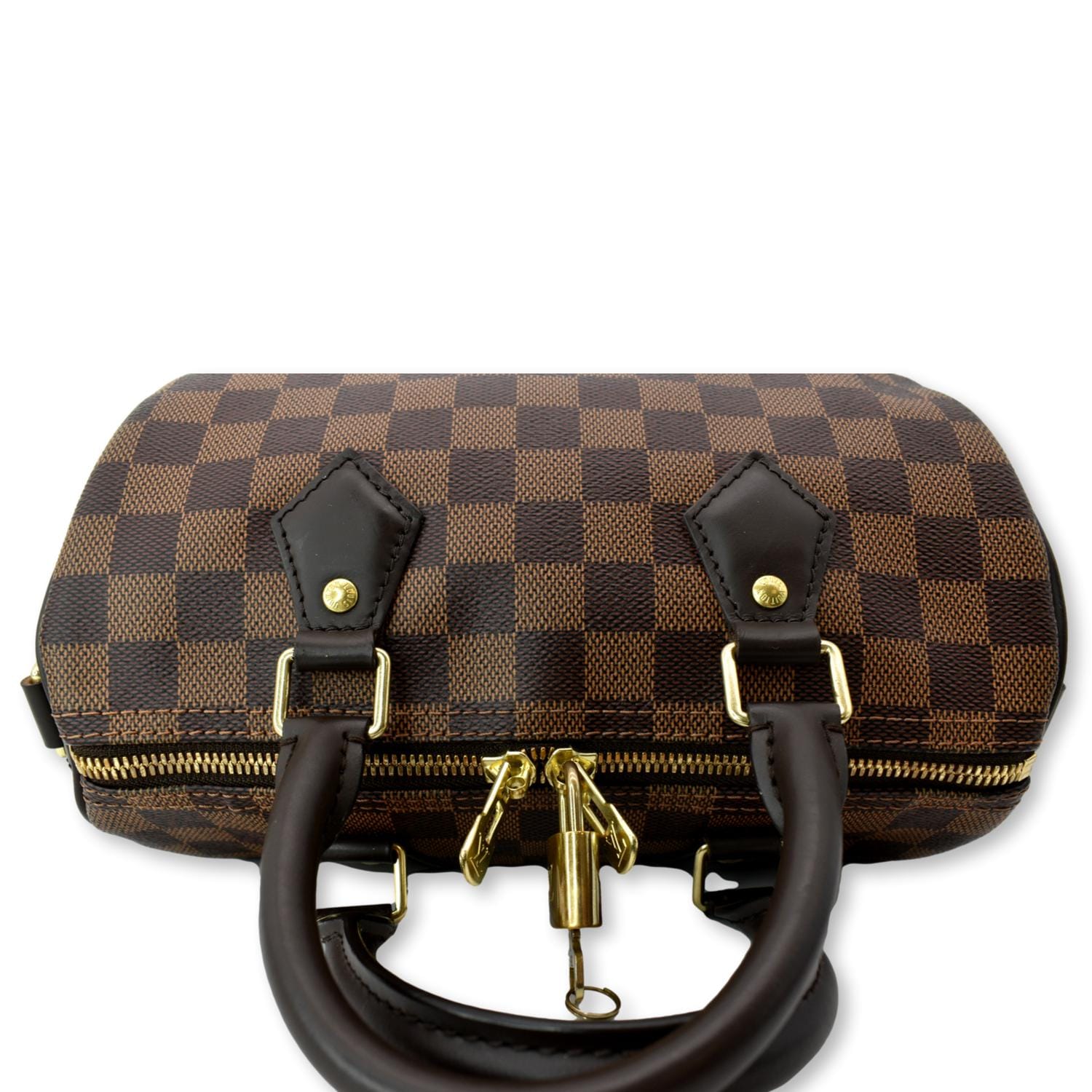 LOUIS VUITTON Speedy 25 Bandouliere Damier Ebene Shoulder Bag Brown