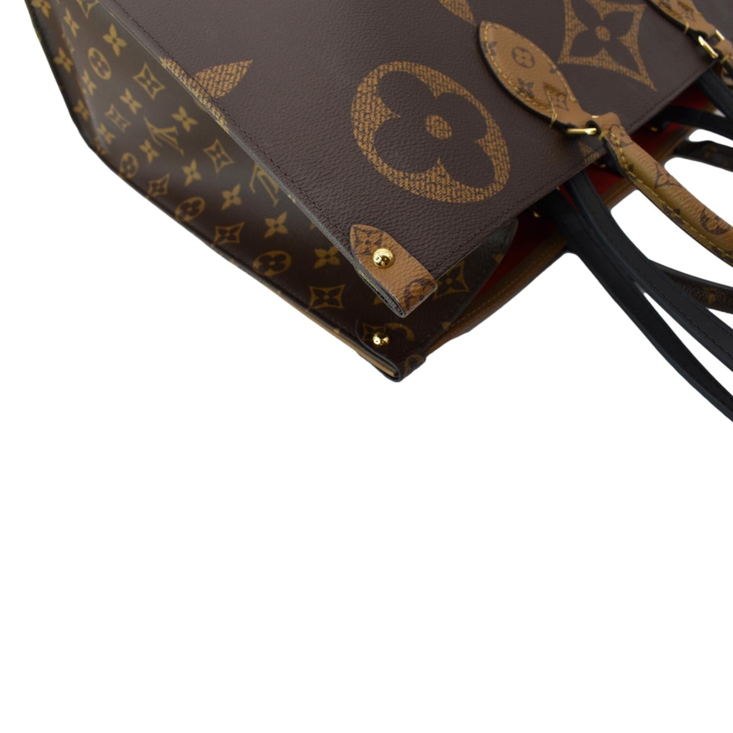 LOUIS VUITTON Onthego GM Giant Monogram Canvas Tote Shoulder Bag Brown
