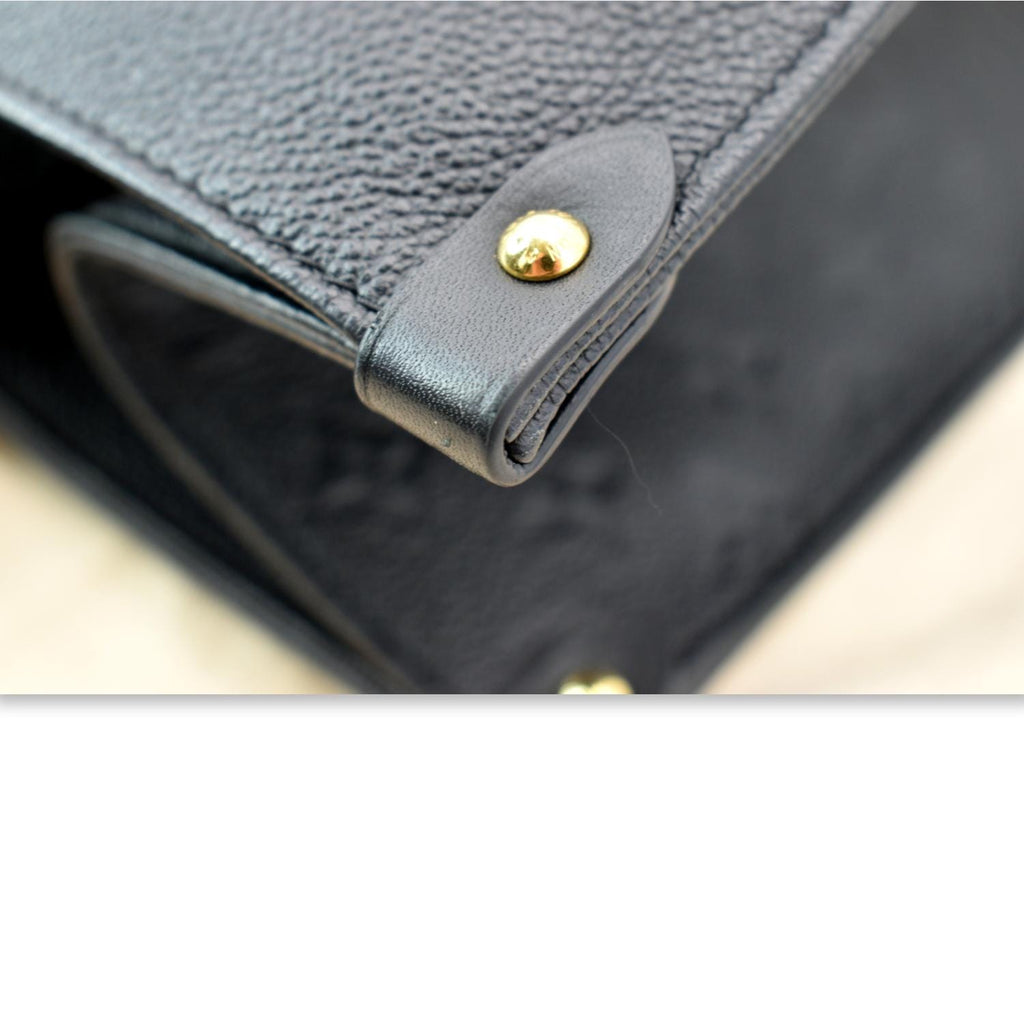 LOUIS VUITTON Onthego GM Monogram Empreinte Leather Tote Bag Black