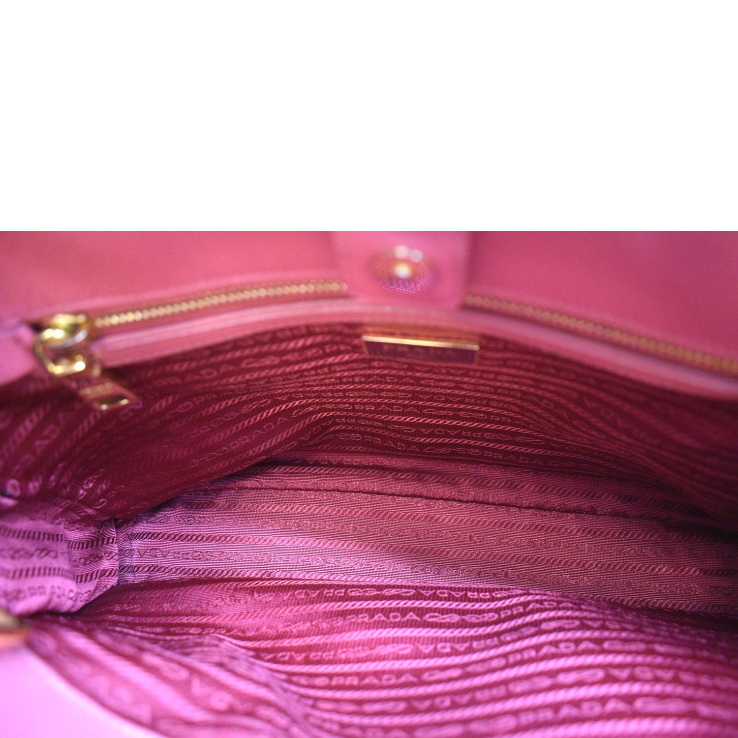 PRADA Galleria Large Saffiano Leather Tote Bag Pink