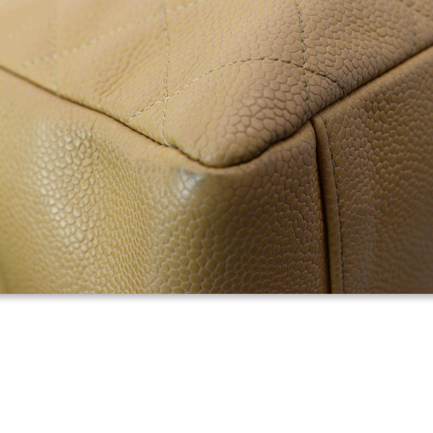 CHANEL Grand Shopping GST Caviar Leather Tote Bag Beige