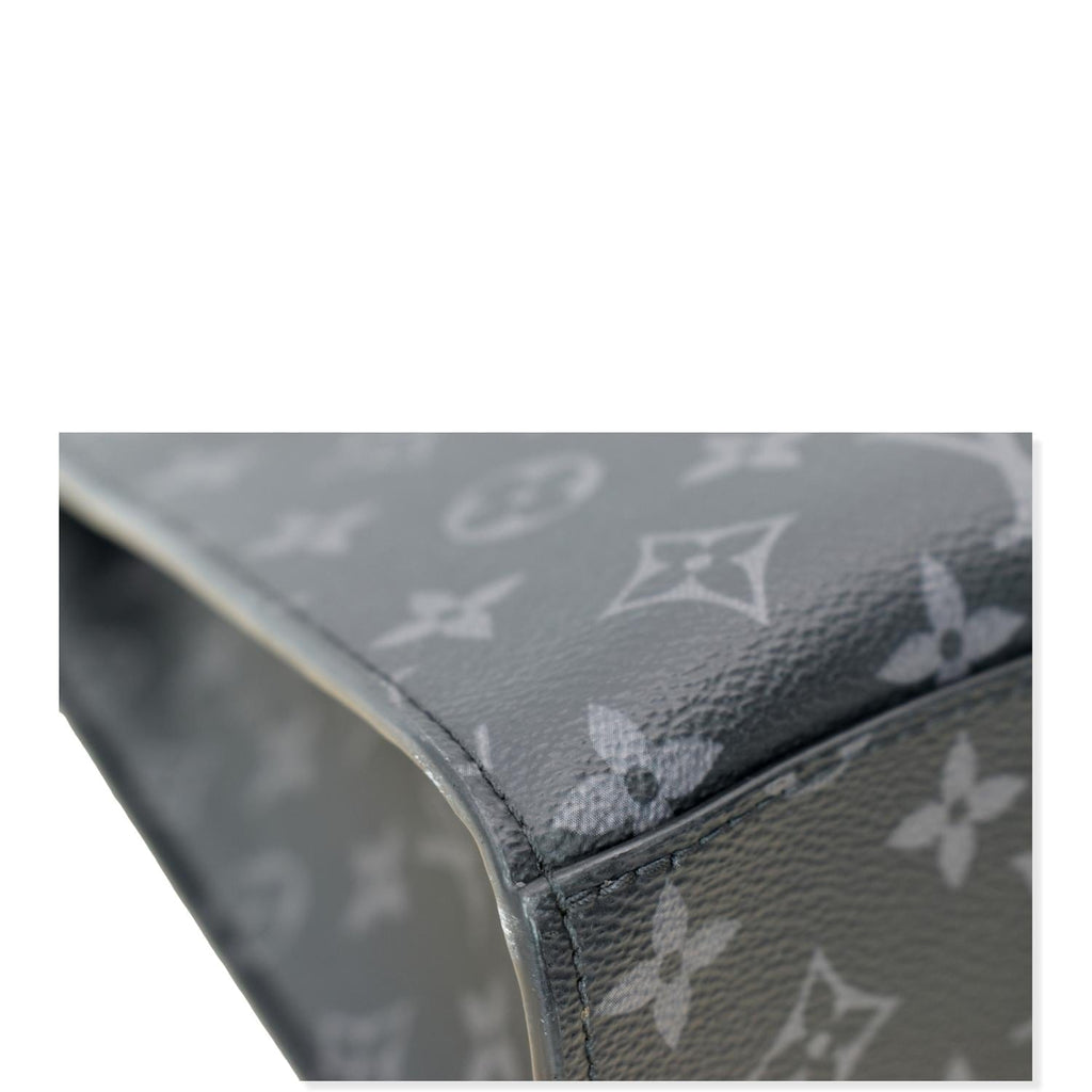 LOUIS VUITTON Sac Plat Horizontal Zippe Monogram Eclipse Shoulder Bag Black