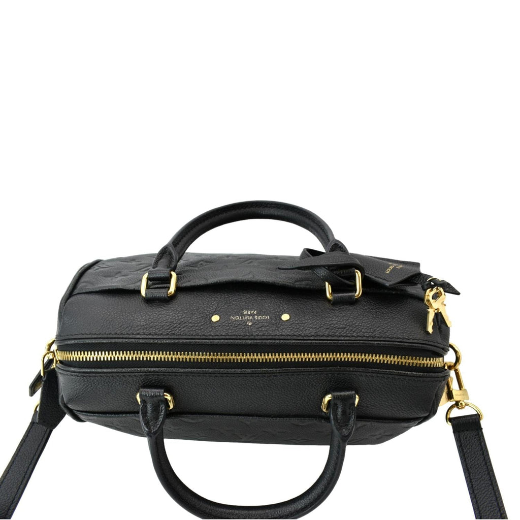 LOUIS VUITTON Speedy Bandouliere 25 Empreinte Leather  Shoulder Bag Black