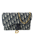 Christian Dior Saddle Oblique Jacquard Pouch Crossbody Bag Multicolor