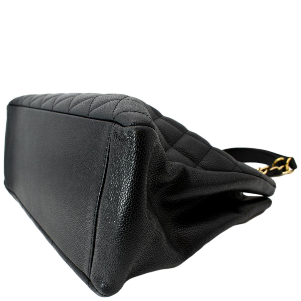 CHANEL Grand Shopping GST Caviar Leather Tote Bag Black