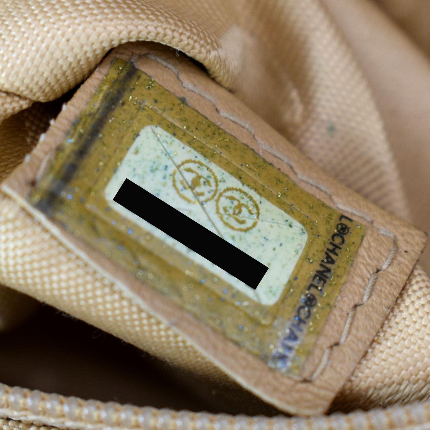 CHANEL CC Wild Stitch Caviar Leather Satchel Bag Tan