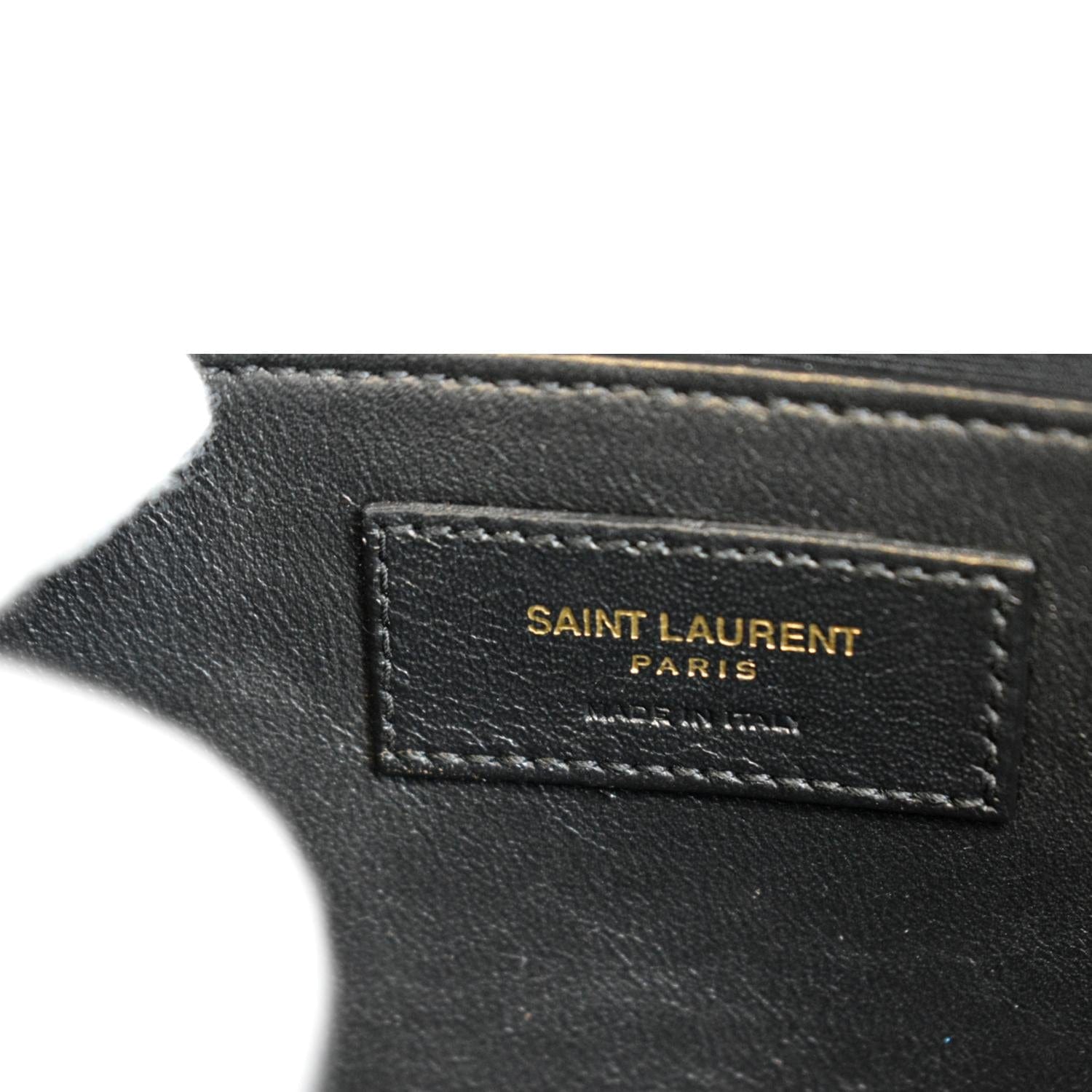 YVES SAINT LAURENT Kate Floral Print Canvas Shoulder Bag Blue