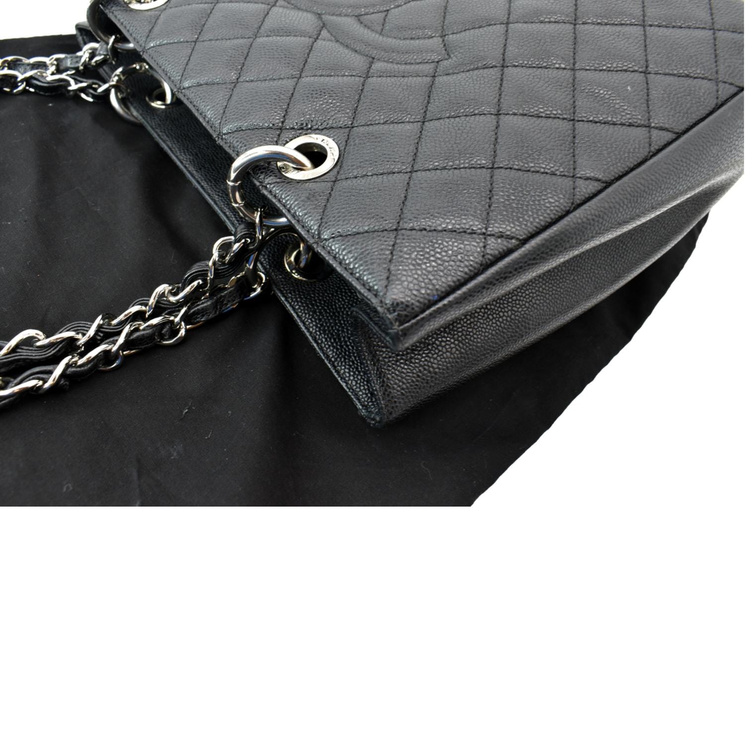 CHANEL Grand Shopping GST Caviar Leather Tote Bag Black