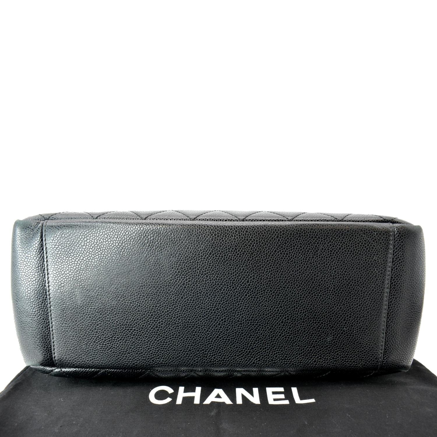 CHANEL Grand Shopping GST Caviar Leather Tote Bag Black
