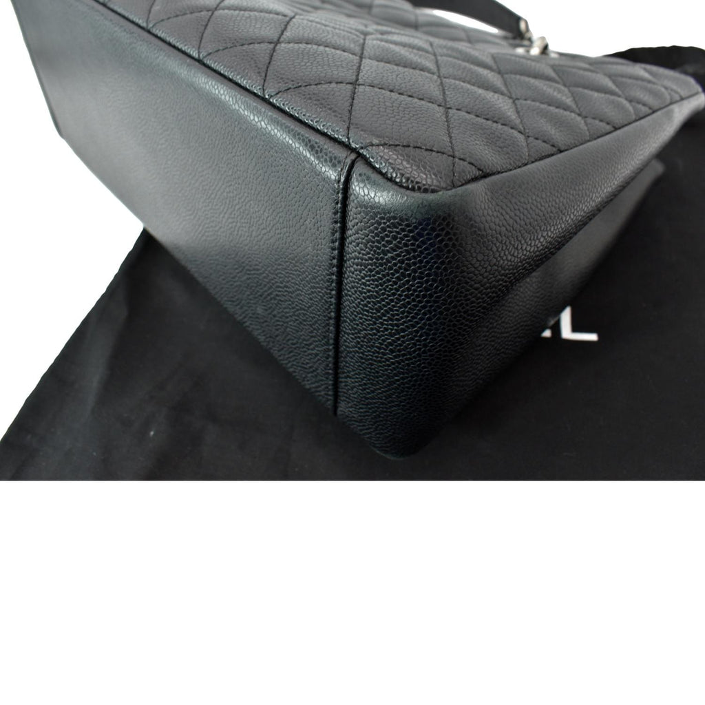 CHANEL Grand Shopping GST Caviar Leather Tote Bag Black