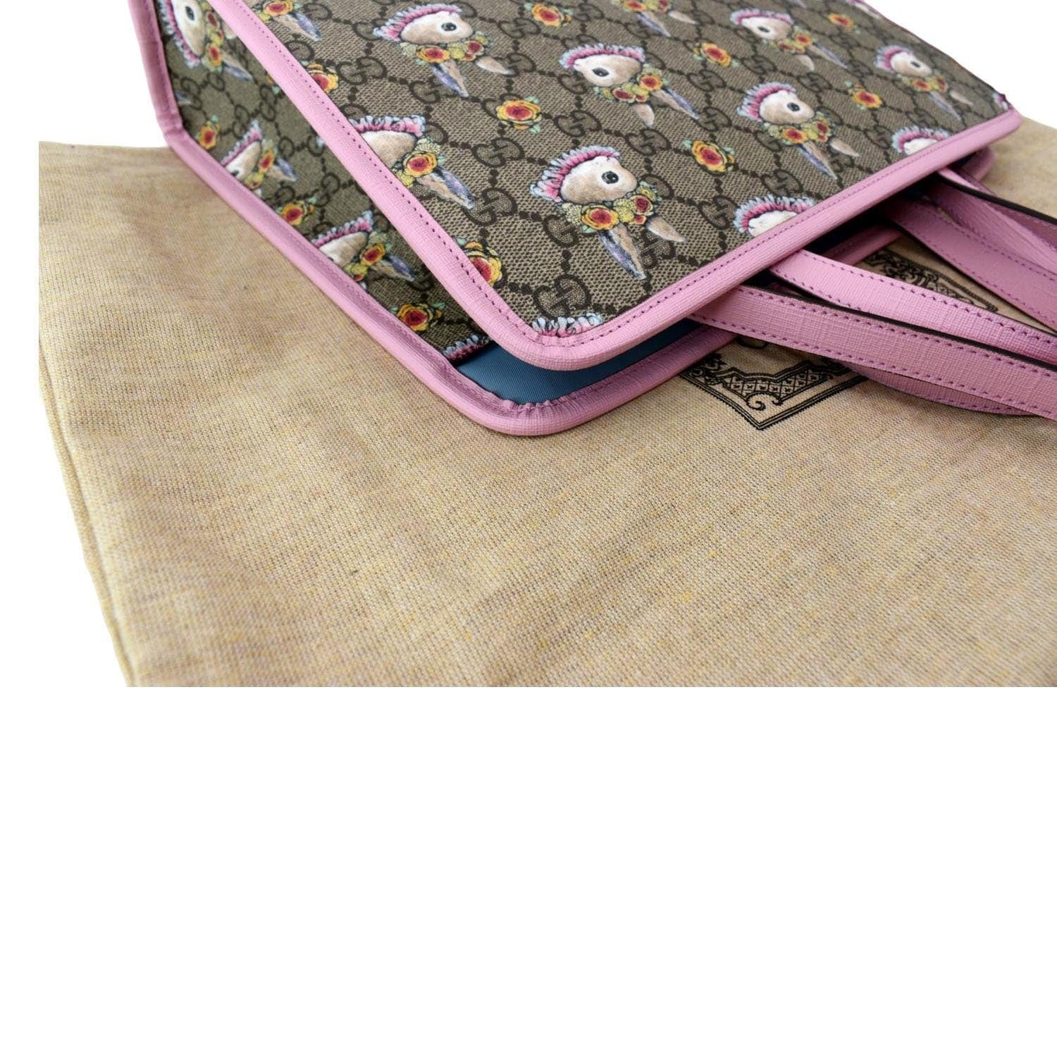 GUCCI Children's Yuko Higuchi GG Supreme Tote Bag Pink 630542