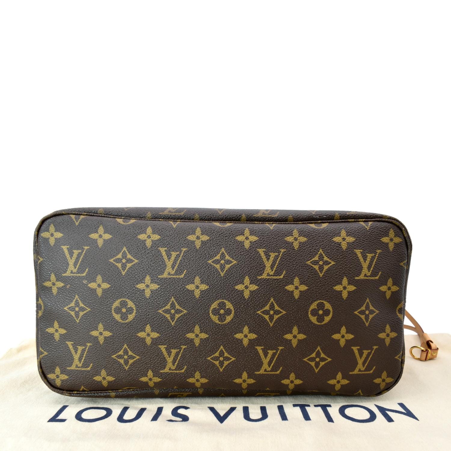 LOUIS VUITTON Neverfull MM Monogram Canvas Tote Bag Brown