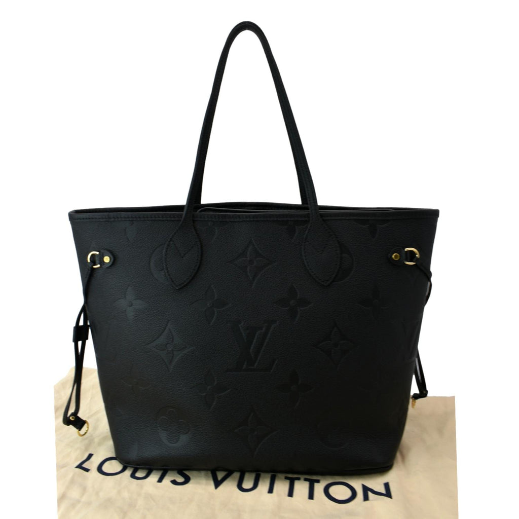 LOUIS VUITTON  Neverfull MM Monogram Empreinte Tote Bag Black