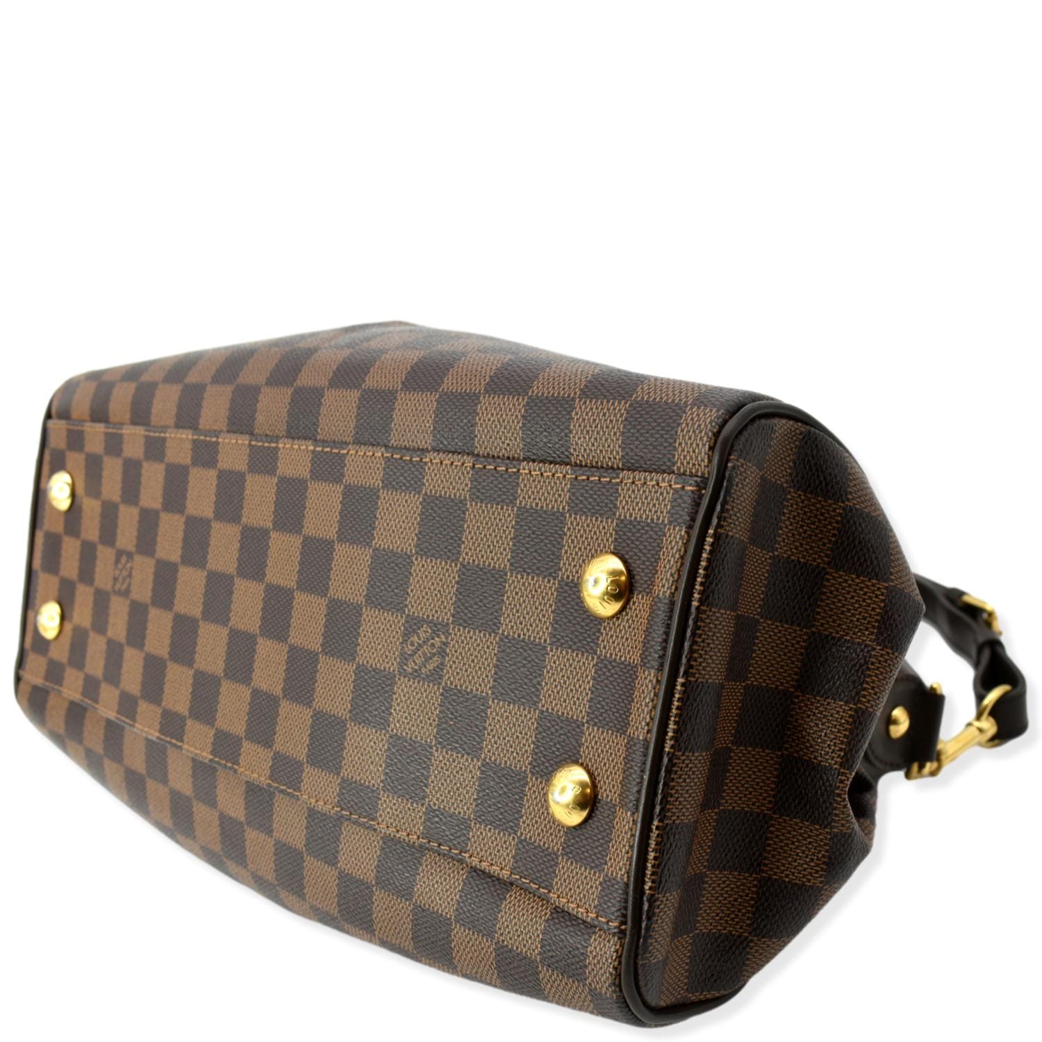 LOUIS VUITTON Trevi PM Damier Ebene Satchel Shoulder Bag Brown