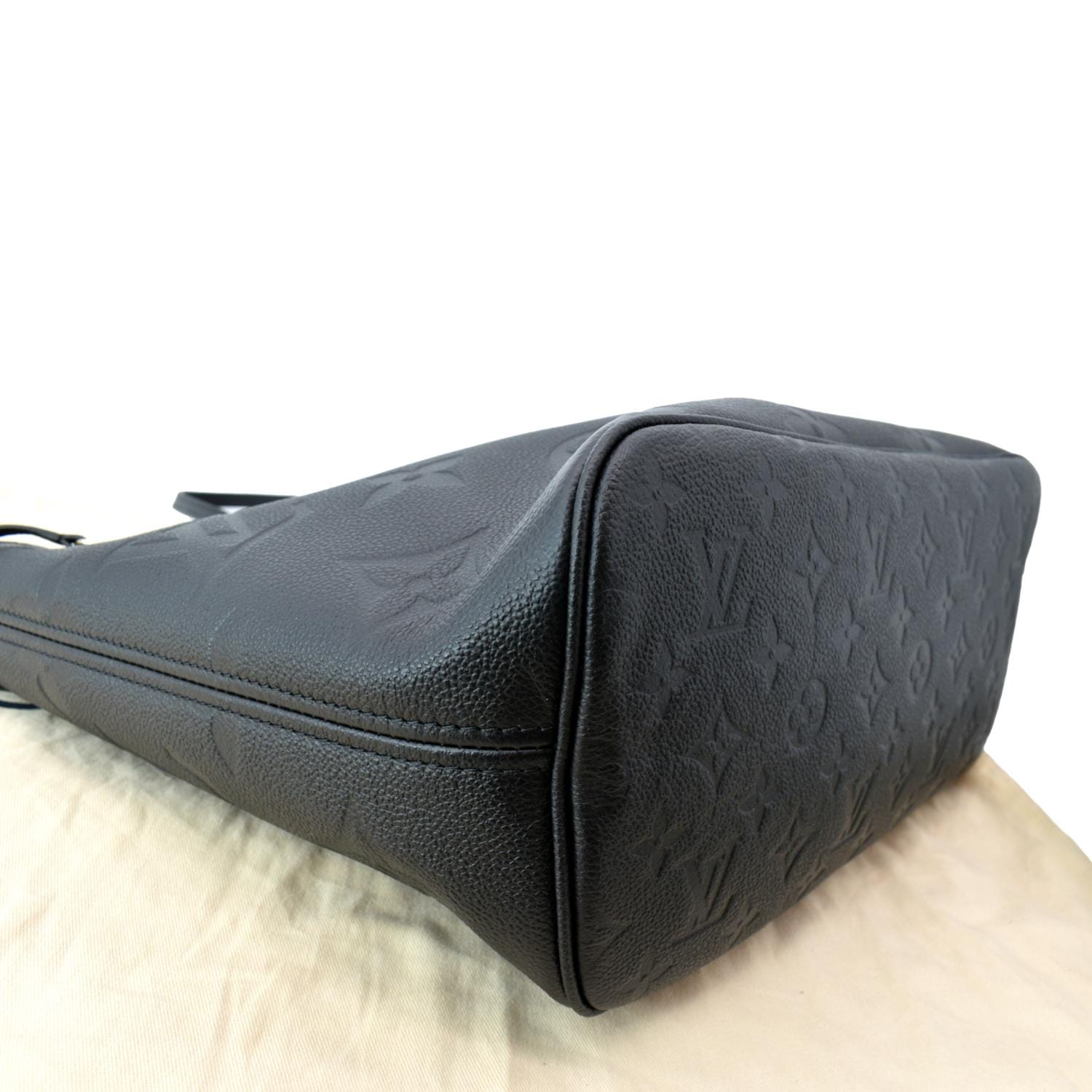 LOUIS VUITTON  Neverfull MM Monogram Empreinte Tote Bag Black
