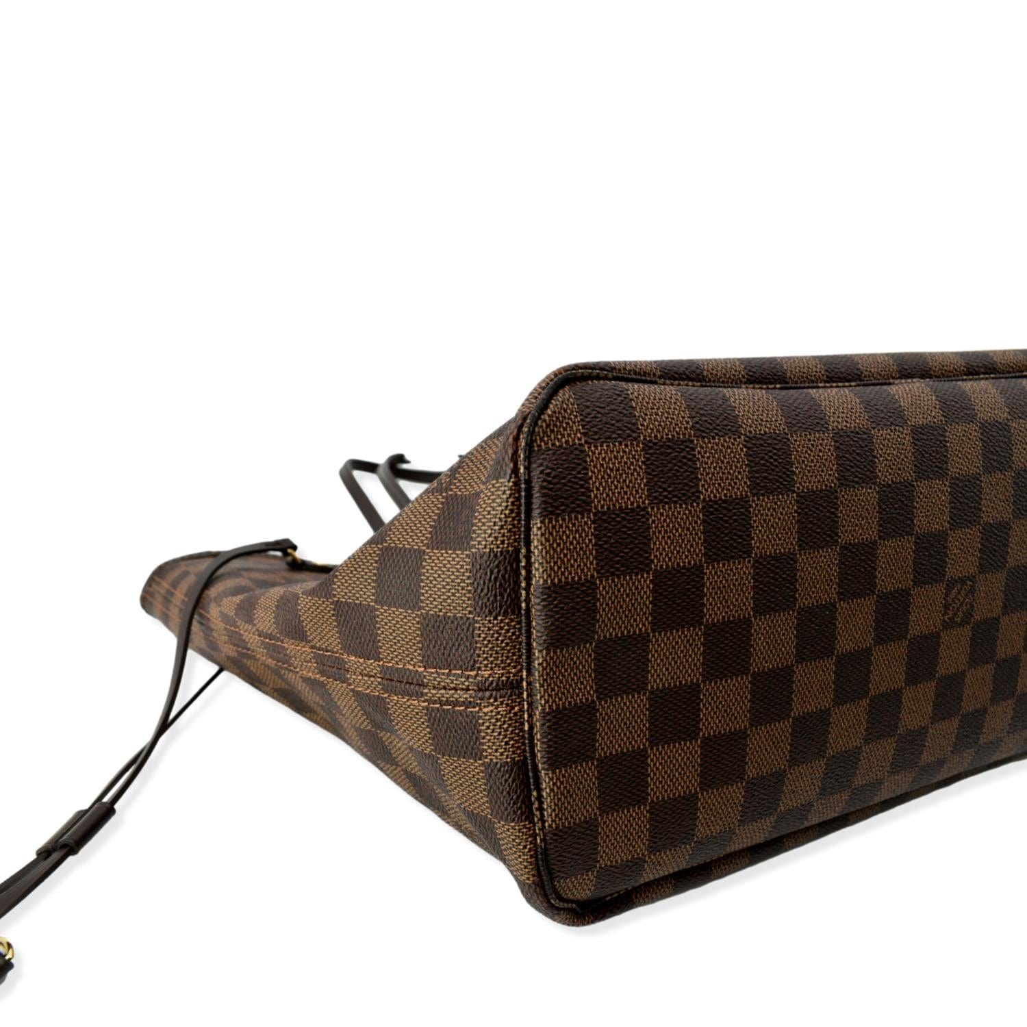 LOUIS VUITTON  Neverfull MM Damier Ebene Tote Bag Rose Ballerine