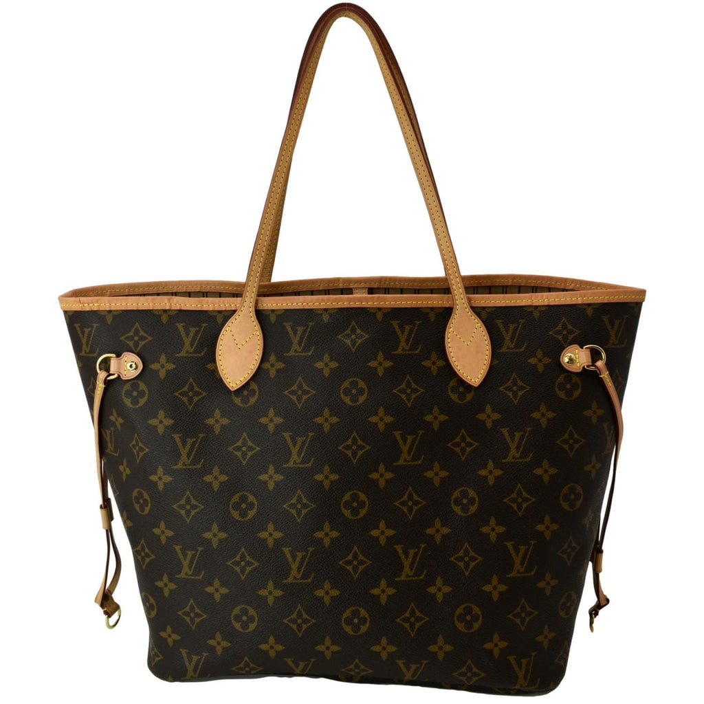 LOUIS VUITTON Neverfull MM Monogram Canvas Tote Bag Brown