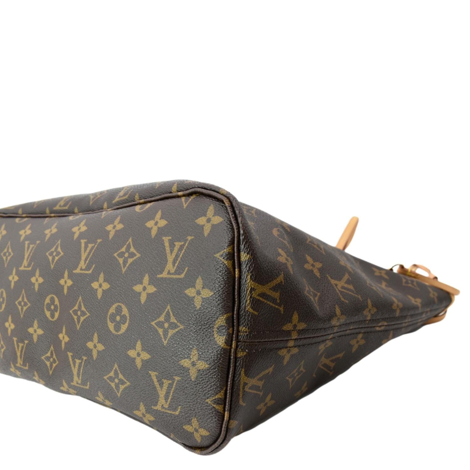 LOUIS VUITTON Neverfull MM Monogram Canvas Tote Bag Brown