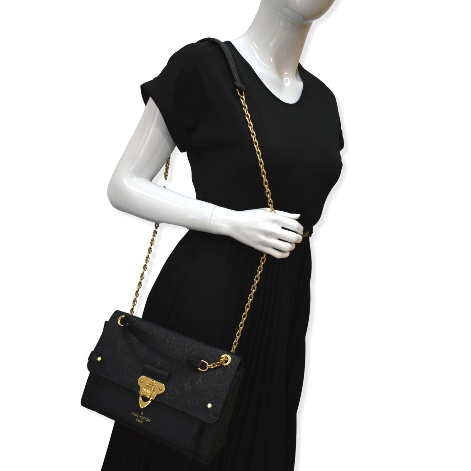 LOUIS VUITTON Vavin PM Monogram Empreinte Shoulder Bag Black