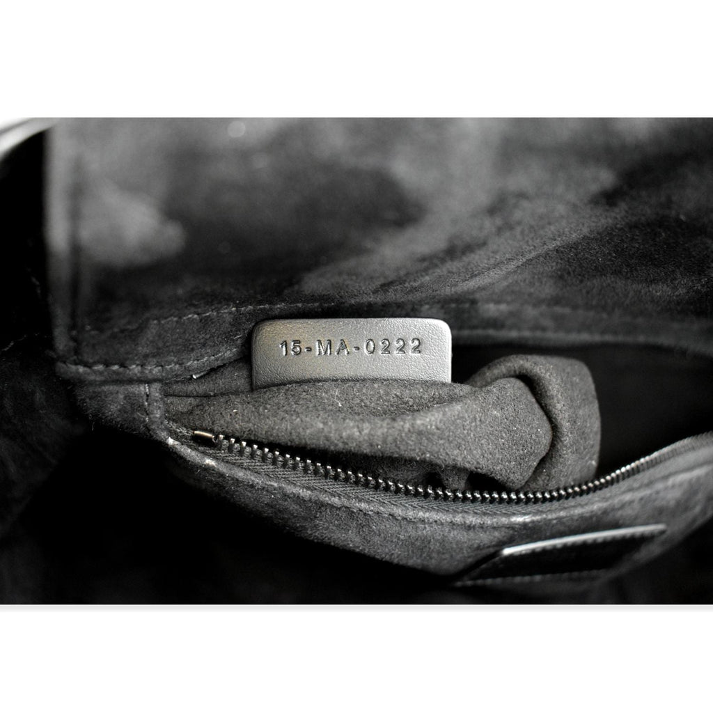 CHRISTIAN DIOR Medium Black Lady Dior Cannage Calfskin Shoulder Bag Black