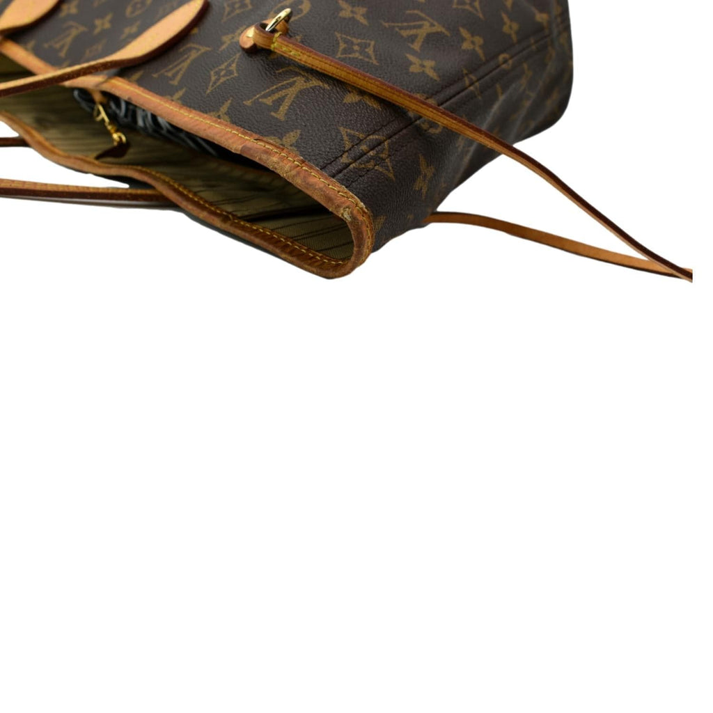 LOUIS VUITTON Neverfull MM Monogram Canvas Tote Bag Brown