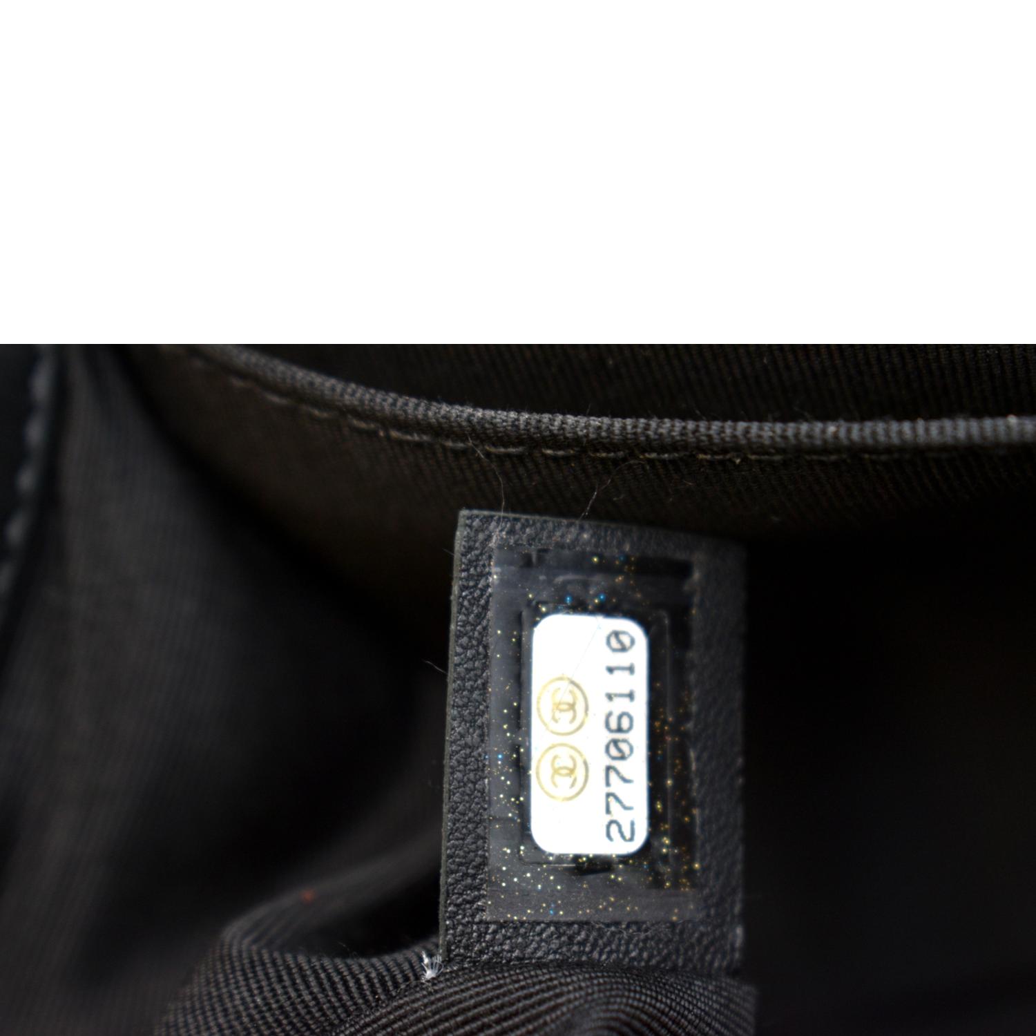 CHANEL Medium Boy Flap Leather Shoulder Bag Black