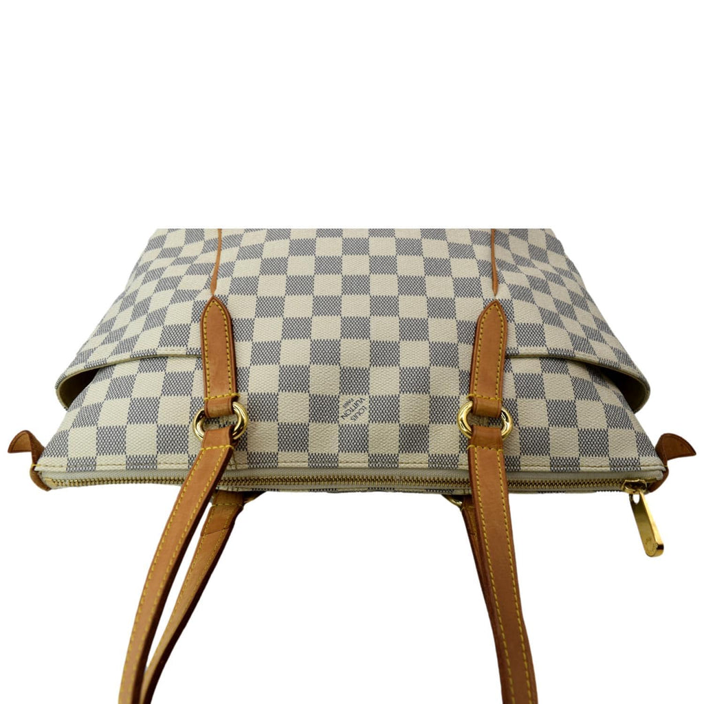 LOUIS VUITTON Totally PM Damier Azur Shoulder Bag White