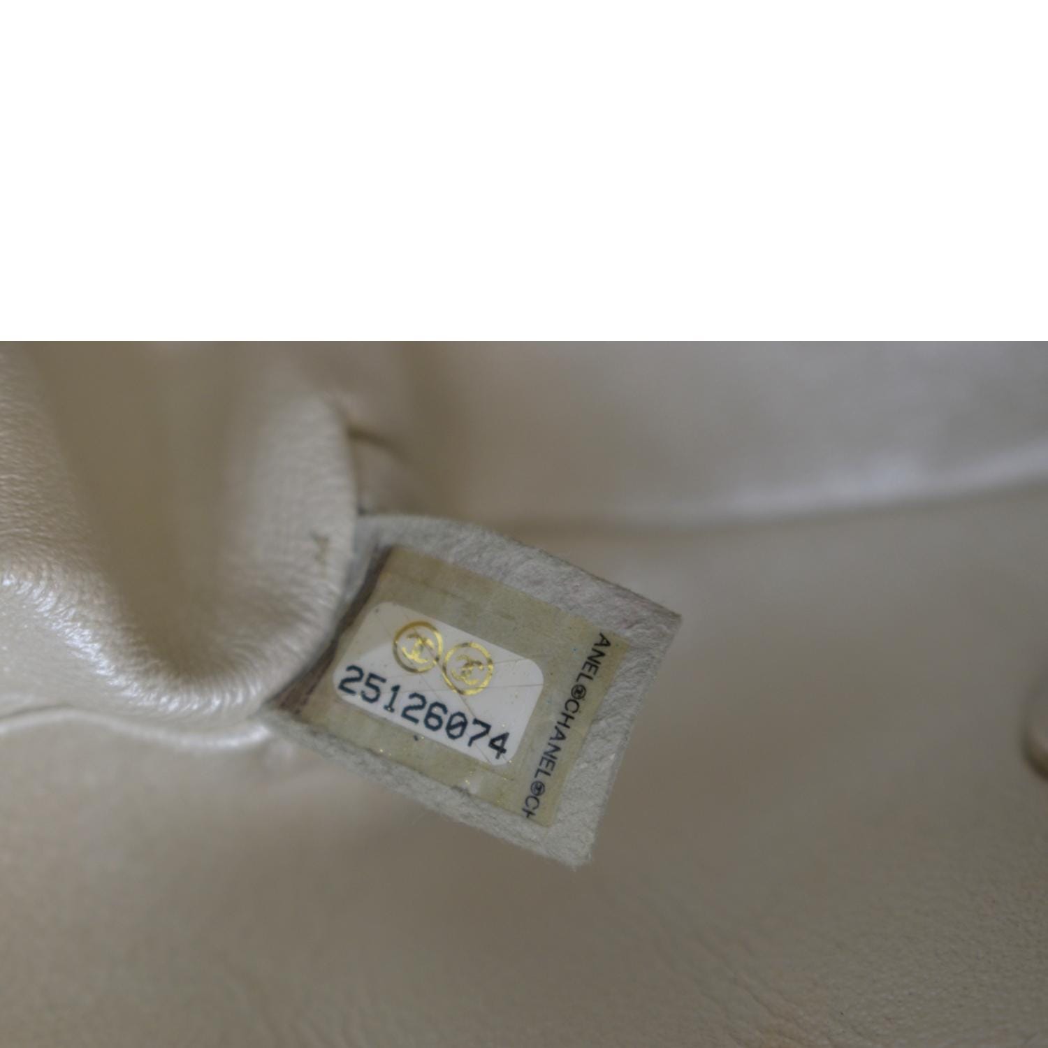 CHANEL Mini Flap Grained Calfskin Leather Crossbody Bag White