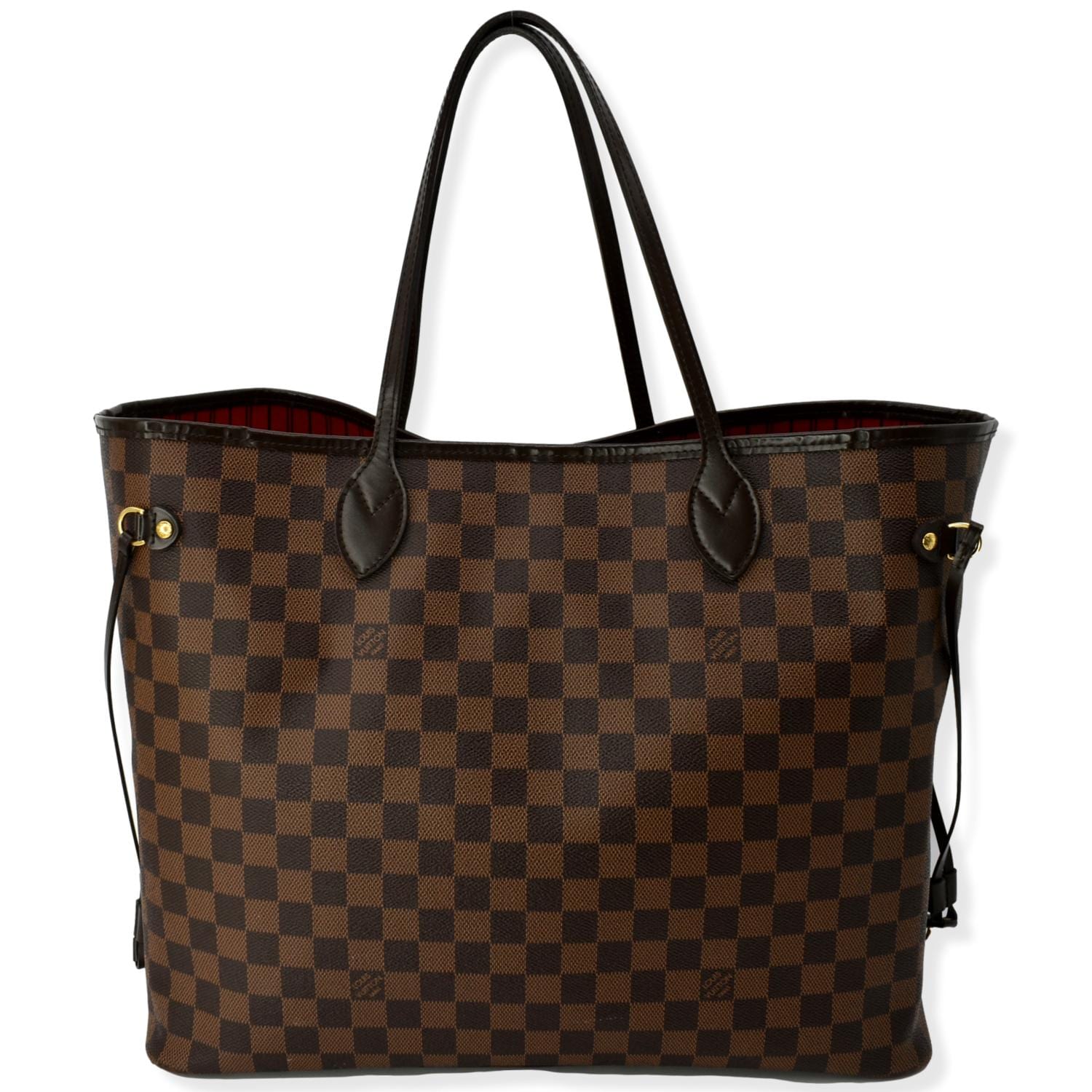 LOUIS VUITTON Neverfull GM Damier Ebene Tote Bag Brown