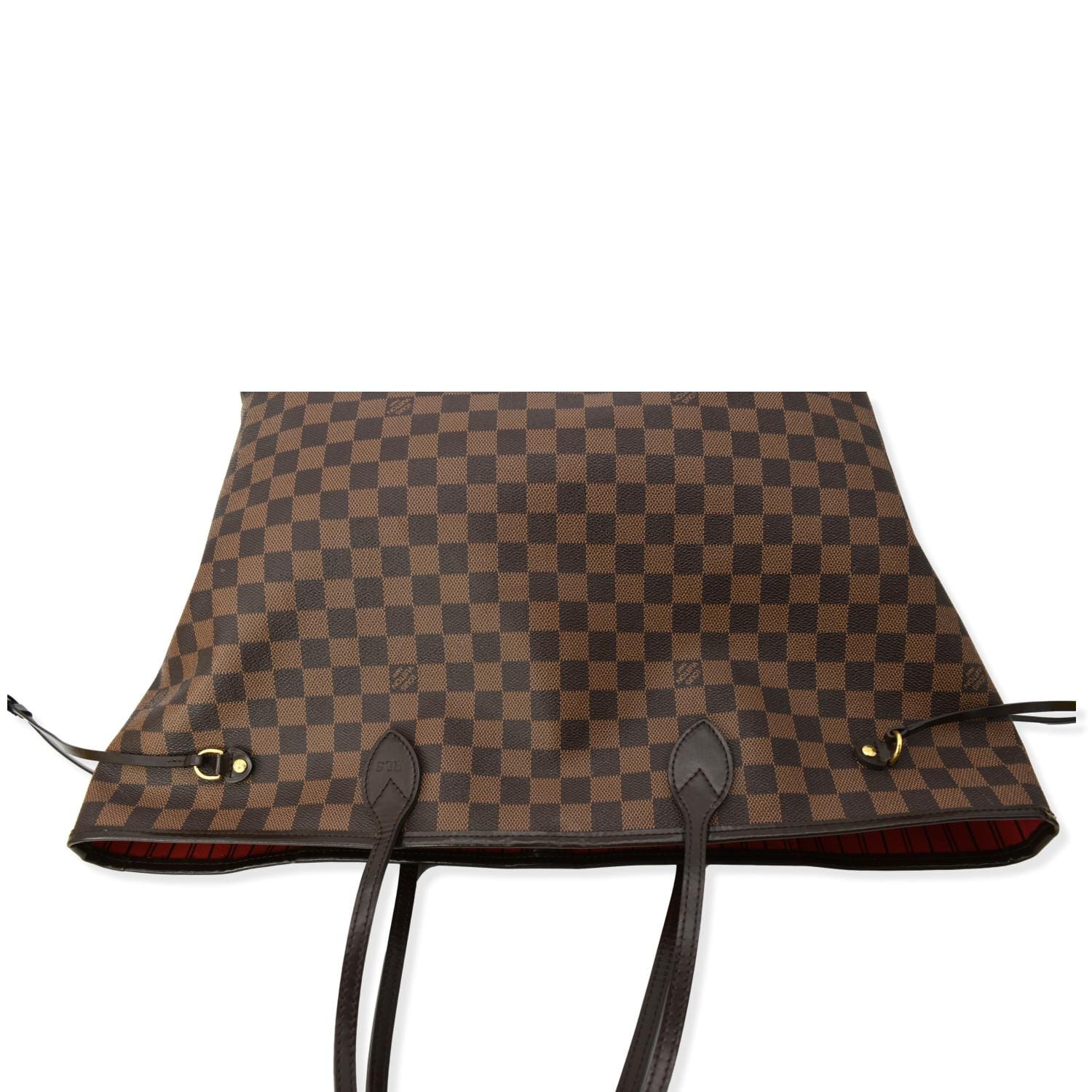 LOUIS VUITTON Neverfull GM Damier Ebene Tote Bag Brown