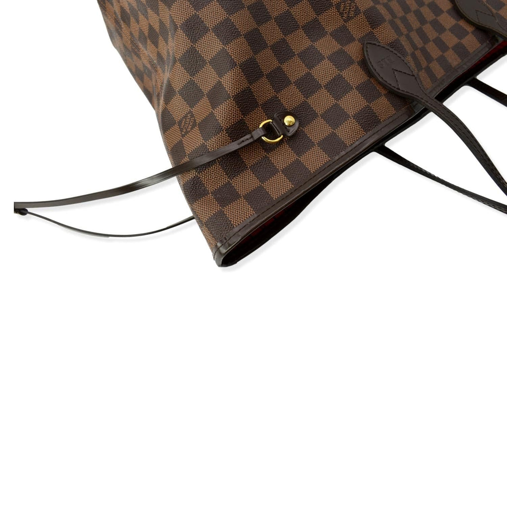 LOUIS VUITTON Neverfull GM Damier Ebene Tote Bag Brown