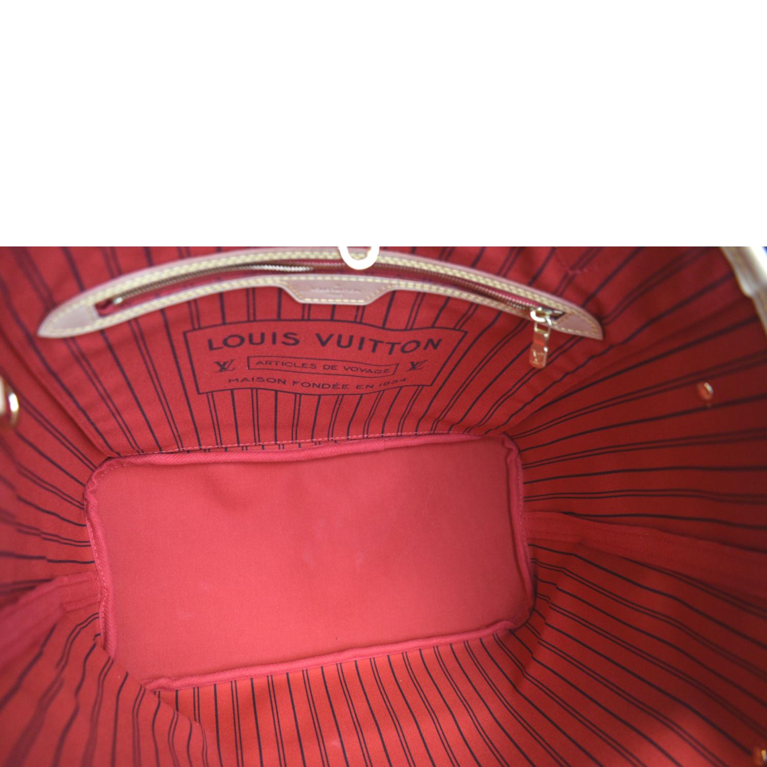 LOUIS VUITTON Neverfull MM Monogram Canvas Tote Bag Brown