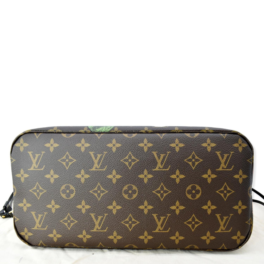 LOUIS VUITTON Neverfull MM x Fornasetti Cameo Monogram Canvas Tote Bag Brown
