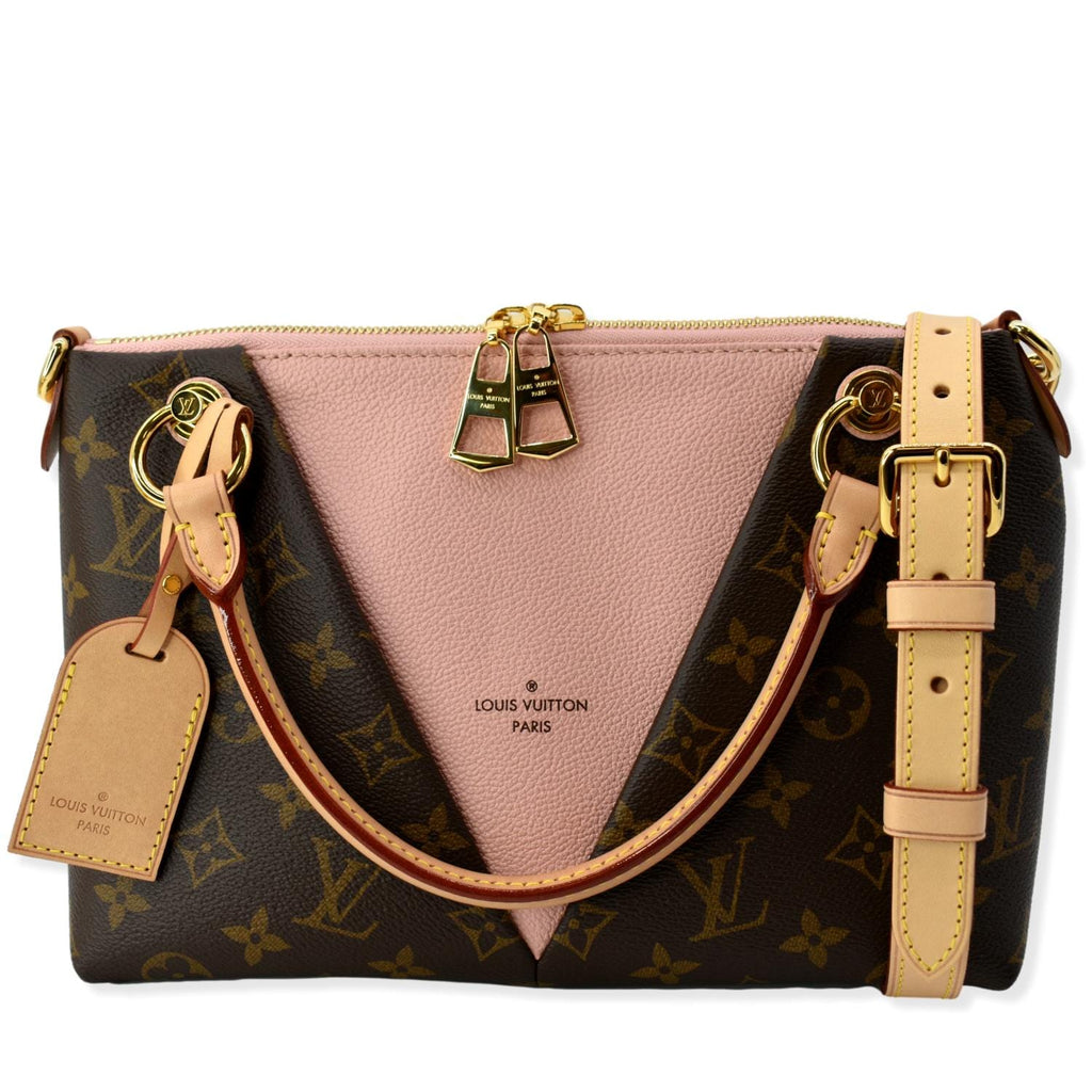 LOUIS VUITTON V Tote BB Monogram Canvas Shoulder Bag Rose Poudre