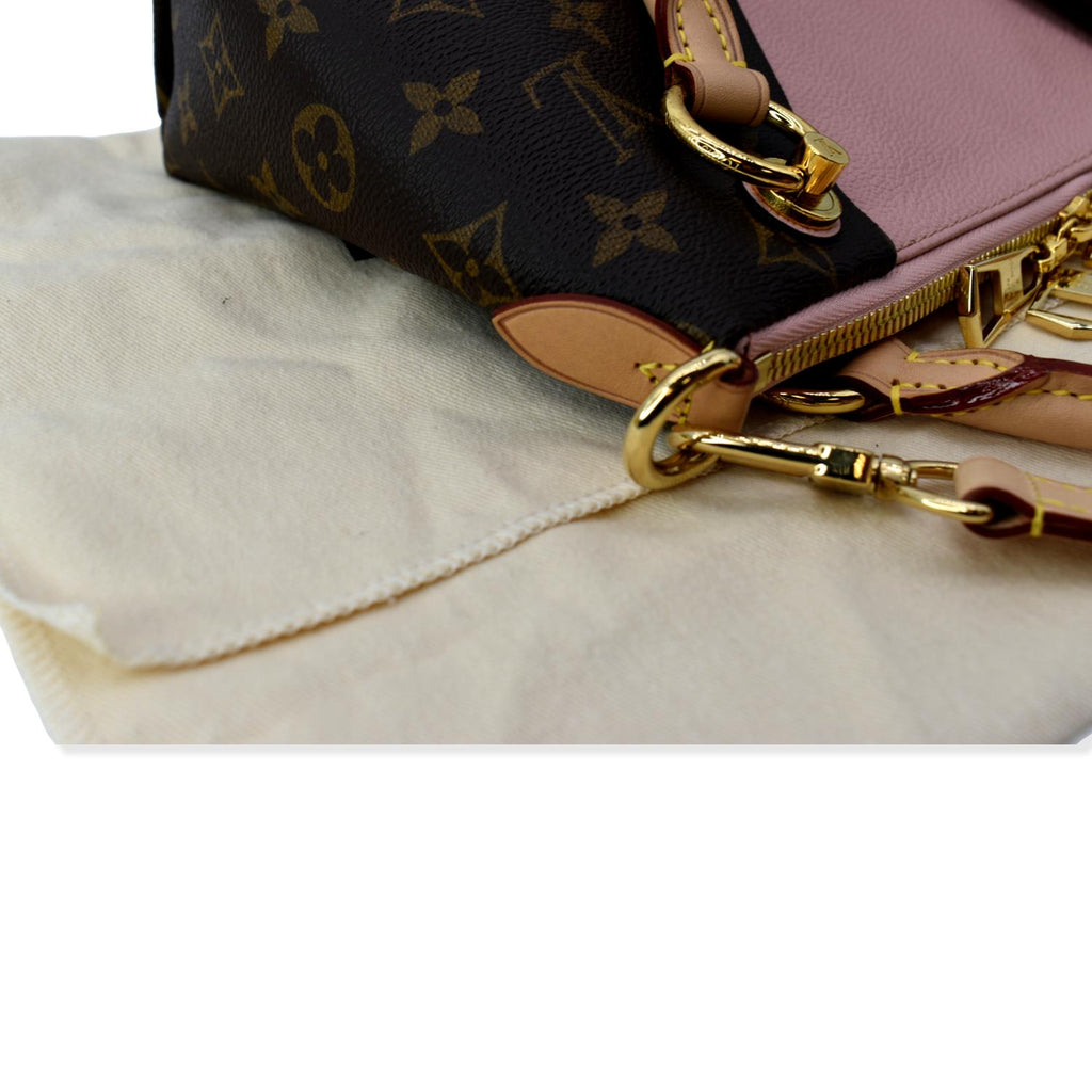 LOUIS VUITTON V Tote BB Monogram Canvas Shoulder Bag Rose Poudre